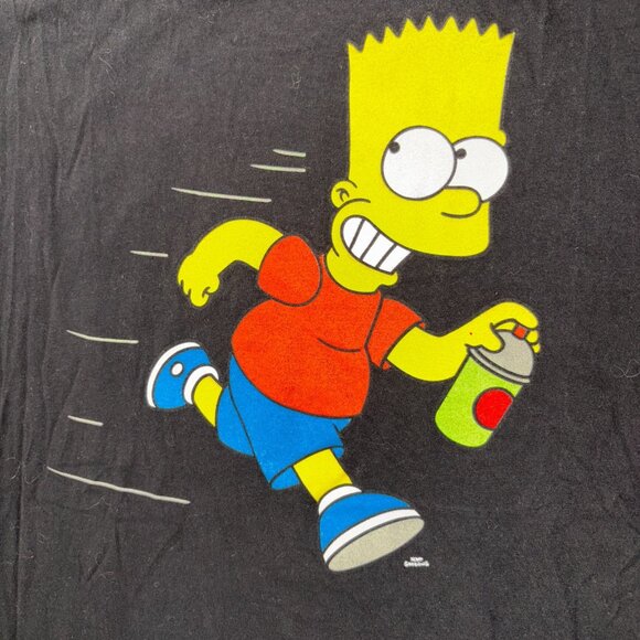 The Simpsons Bart XL Graphic Tee “Sorry or Whatever” Spray Paint Shirt - Picture 4 of 7